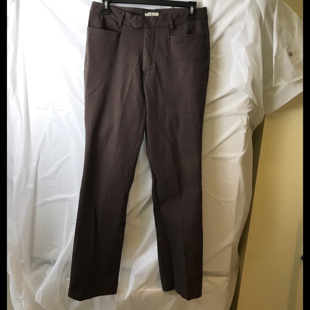 GAP Stretch Cotton Boot Cut Flat Front Pants Brown